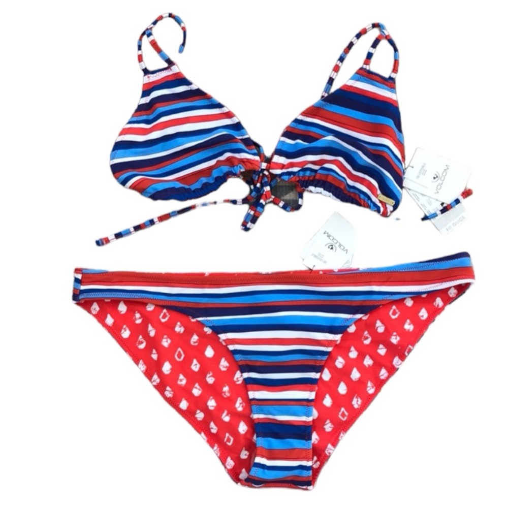 Volcom G swim reversible bikini New